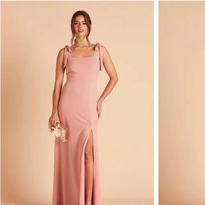 Birdy Grey ALEX CONVERTIBLE DRESS CREPE TAUPE Sz.L Dusty Rose